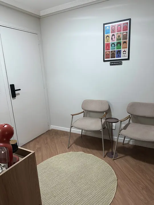 A sala de espera do consultório